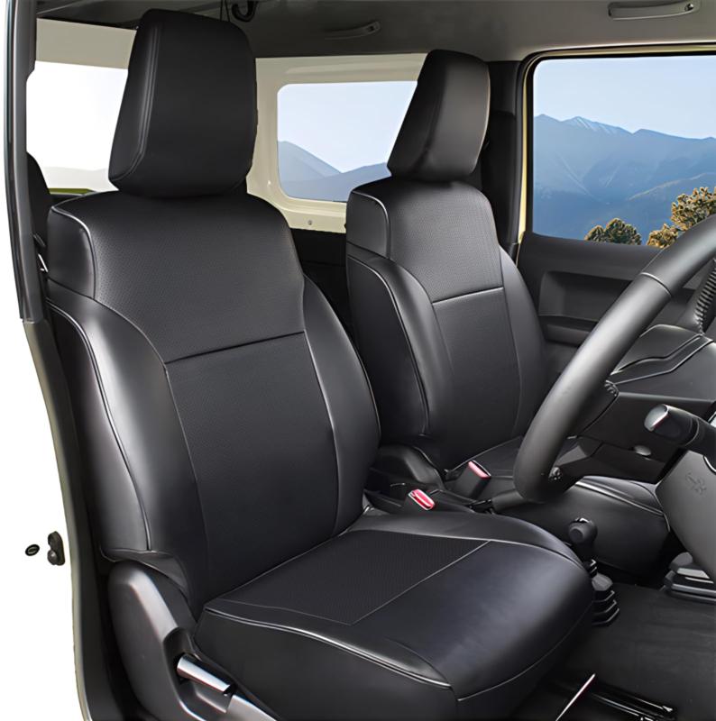 YORKNEIC シートカバー 新型 ジムニー jb64 XC/XL ジムニーシエラ JC/JL JB74 専用設計 puレザー 防水 シート保護カバー 全席セット ブラック&ブラックステッチ|RoothouseStore