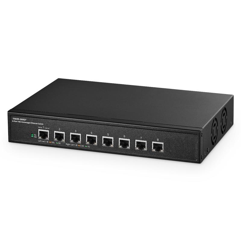 Binardat 8 界面 10 ギガビット アンマネージド 取り替えっこ、8x10G RJ45 イーサネット、受け支える 1G/2.5G/5G/10G、160Gbps 帯域幅、金属元素 勉強机いの一番|仕合わせマウント 網状組織 取り替えっこ