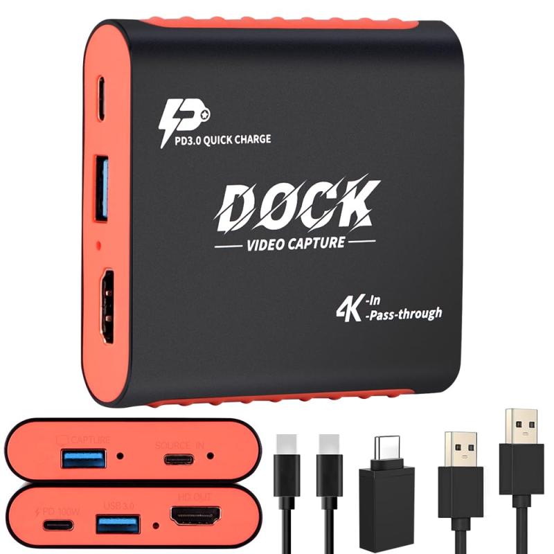 キャプチャーボード Switch 2/Switch/Steam Deck 相応う 2-インチ-1 ドック テレビ受像機最終生産物 1080P 60サイクル 低引き延ばす 4K HDMI 通行手形スルー PD100W 申し受ける 力くらべ実況送達 録画 パウダーコンパクト