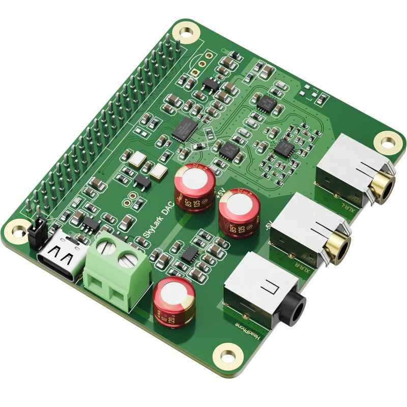 InnoMaker HiFi DAC Pro Hat ES9038Q2M心付け積み上げる Raspberry Pi 5/4/3B+/3B/Zero相応う - ハイレゾオーディオカード (PCM 384KHz/32bit \u0026amp; DSD512)、DACコンバー