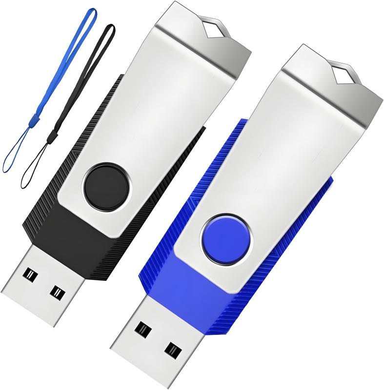 USBメモリWooolken USB2.0 360度回転式設計軽量フラッシュドライブストラップ付きデータ保存とバックアップ用のUSBスティック