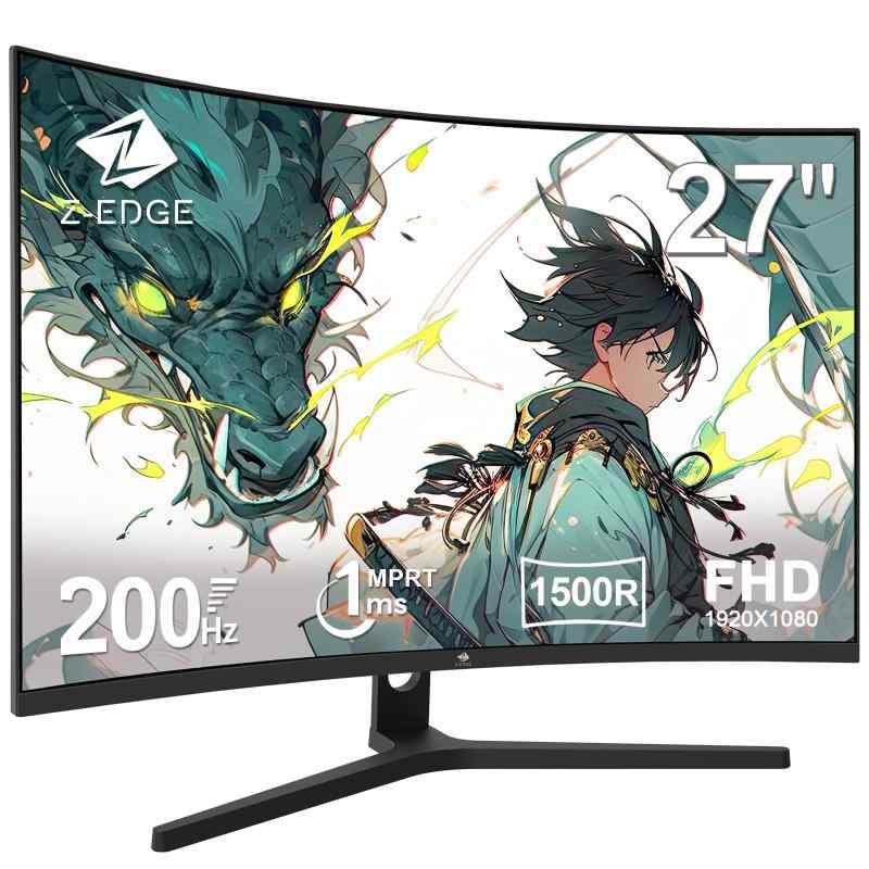 Z Z-Edge 曲線状の形ゲーミングモニター 200サイクル 27in 見せびらかす LED FHD 1920x1080/非光輝/VAダイアログボックス/超薄型/HDR(標準尺度明快さ:250シーディー/平方メートル)/1ms/R1500曲面/FreeSync/HDMI/Displa
