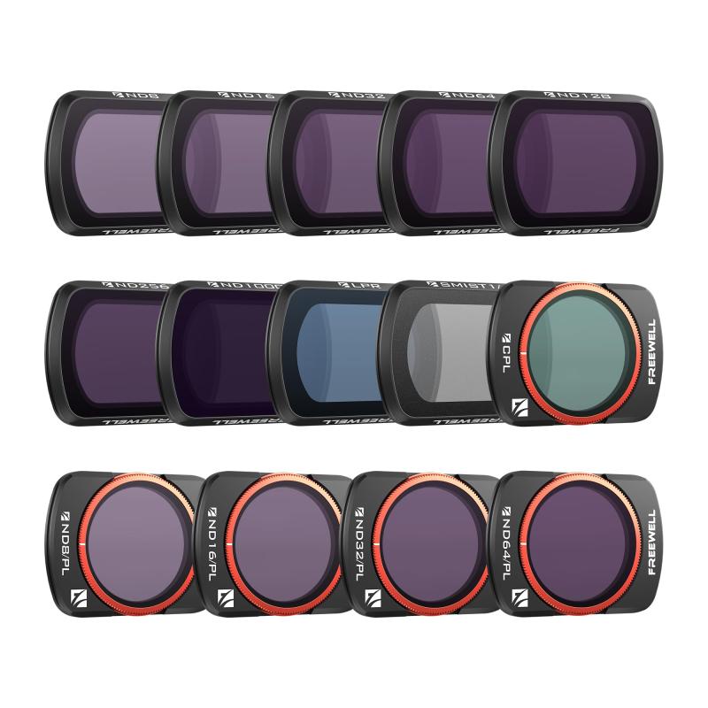 Freewell DJI OSMO Pocket 3用 ND水漉し PL水漉し ND8/PL ND16/PL ND32/PL ND64/PL 遮光水晶体 偏光 変数PL水漉し シャッター素早さ合わせる 水面の可視性化 (Mega容器に並べる)