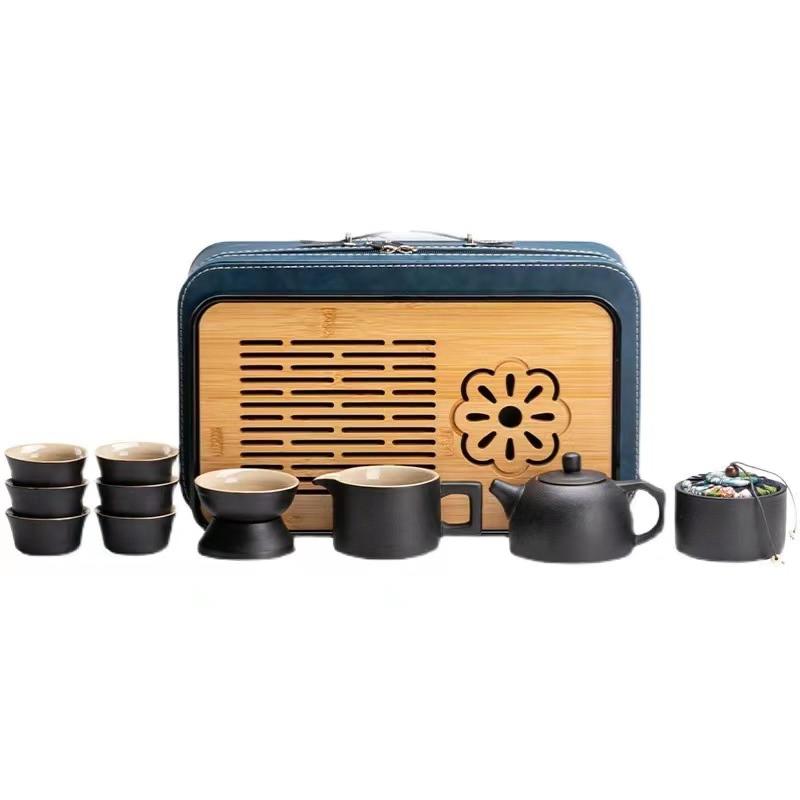 【 ブランド名】茶器仕掛ける ティーセット 瀬戸もの 湯呑み 和風急須 11個仕掛ける 持ちはこぶ式 軽さ ティーポット\u0026amp;優勝杯仕掛ける 旅する用 お出かけ用 住み家用 親子用 差し上げ物にも 御前上等 今めかしい ギ