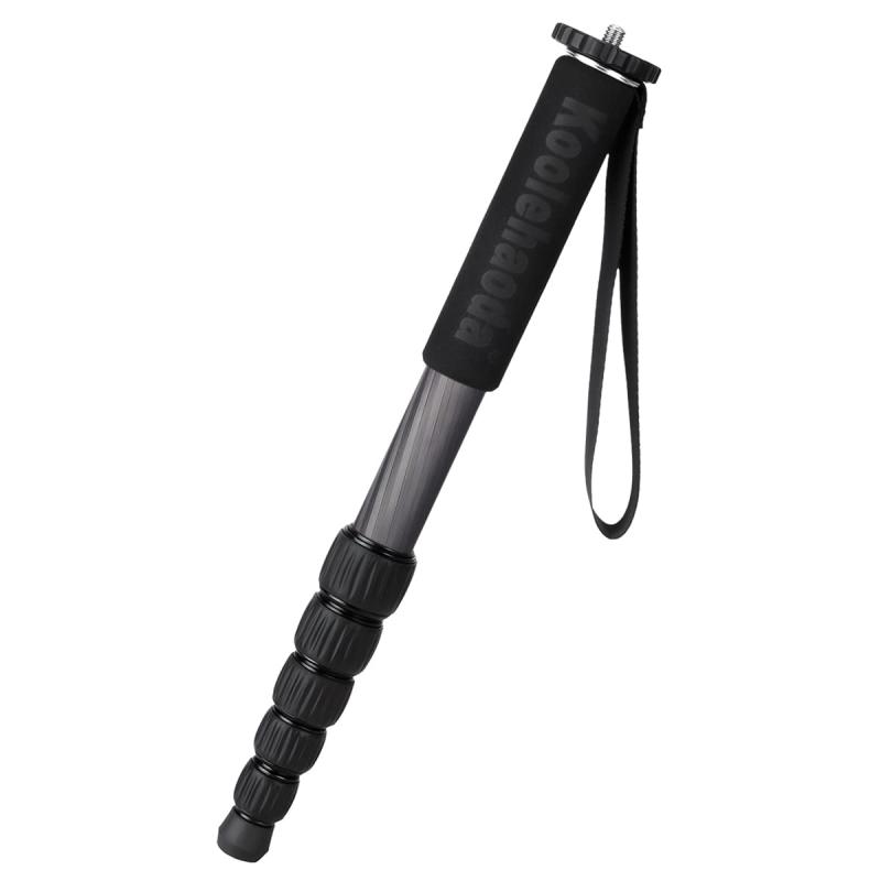 Koolehaoda 一脚カーボンファイバー製カメラ用旅行一脚 耐荷重10kg脚径28mm 6段階伸縮 収納高38cm コンパクト 便利 軽量 旅行用 (MP-286C)