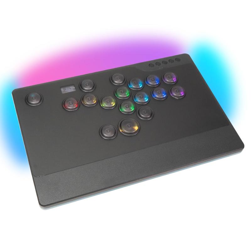 TIKITAKA FTG M3 レバーレスコントローラー 0.5mmの超速発動霞軸 アルミニウム合金フレーム SF6 ストリートファイター専用ゲームコントローラー アーケードスタイル ForPS4/PS3/PC/N Switch2 (M3-霞軸) (
