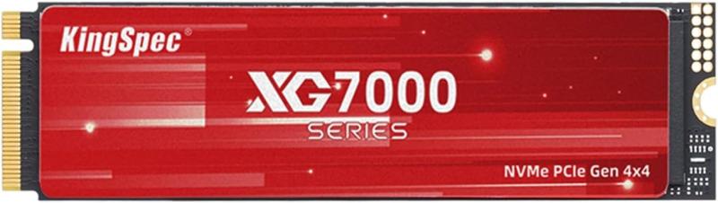 KingSpec XG7000 2TB SSD M.2 NVMe 2280 PCIe Gen 4.0 x 4 最大読込: 7400MB/s (R:7400MB/s、W:6600MB/s) SSD内蔵 3D NAND メーカー3年