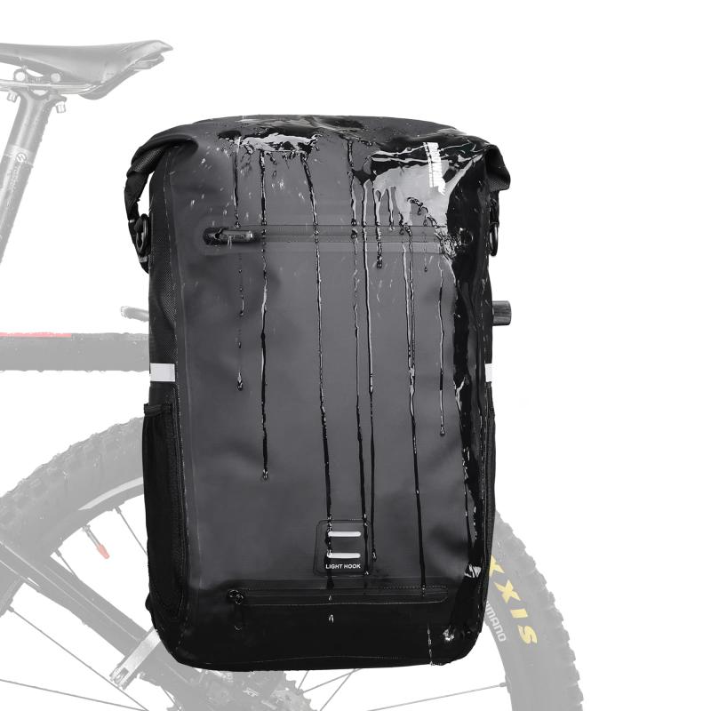 Rhinowalk 自転車 パニアバッグ+リュック 2in1多機能 24L 防水 Amazon | Rhinowalk 自転車パニアバッグ 防水 サイドバッグ 24L
