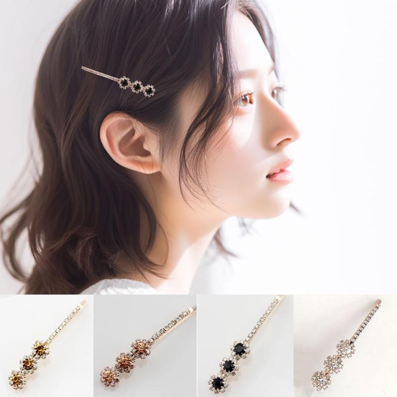 楽天市場】ヘアピン ラインストーン 4本セット レディース ヘア