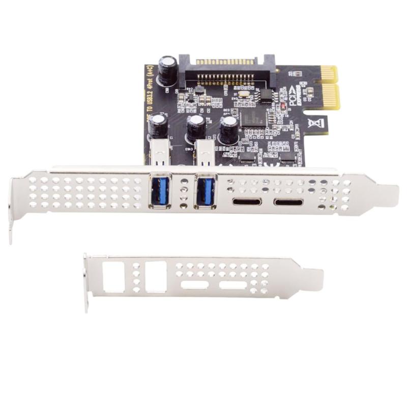Cablecc 10Gbps USB 3.1 タイプE フロントパネルソケット & 19ピン/20ピン USB3.0 & デュアルタイプC USB-C - PCI-E Expressカードアダプター