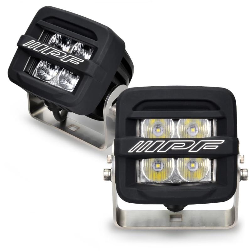 IPF フォグランプ LED 2インチ 角型 2200lm(27,000cd) 6000K ホワイト 12V用 2個入 ドライビング配光 ダブルサイズ 軽量 コンパクト 防水 S-632