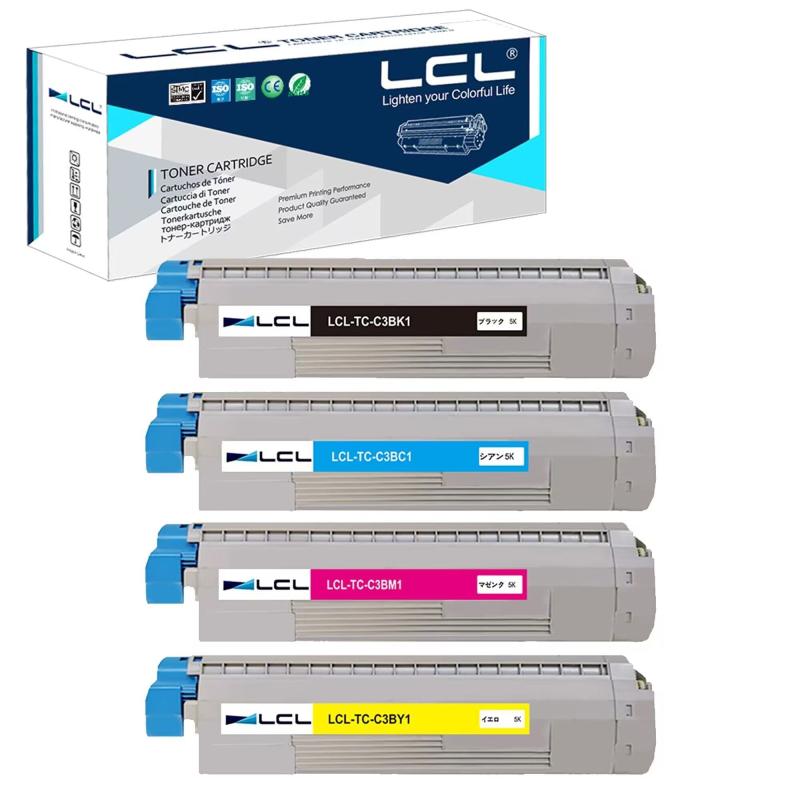 LCL OKI用 TC-C3B TC-C3BK1 TC-C3BC1 TC-C3BM1 TC-C3BY1 C844dnw C835dnwt C835dnw C824dn (4色仕掛ける 黒いこと シアン マゼンタ 黄色) 生まれ変わりトナーカートリッジ 相応う機種