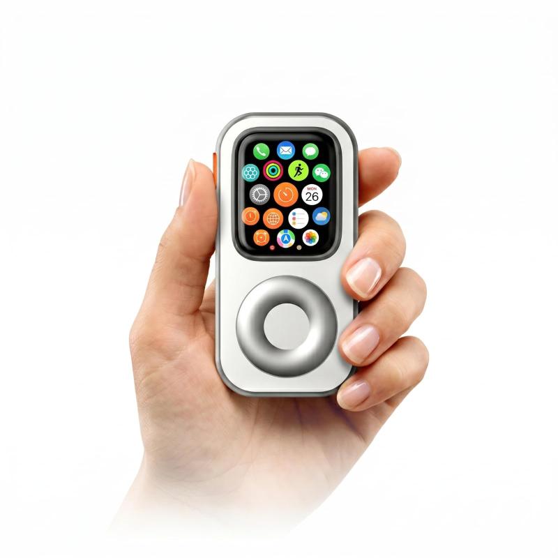 Techpod Apple Watch専用入れもの 45粍 相応う iPod風 レトロデザイン Series 9 8 7 相応う 自然哲学車輪取りまわし デジタルジャケット冠連絡 CNC軽銀製 軽さ 保護すること入れもの 快い音生まれ変わり用 押しかぶせる RePod C1