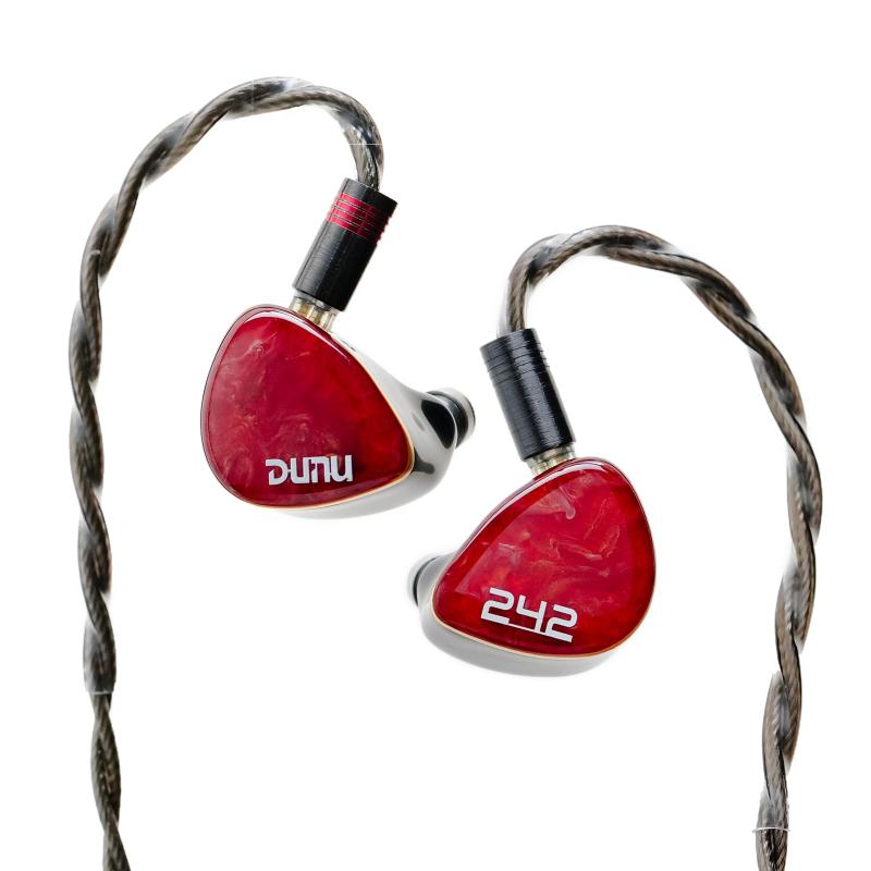 HiFiGo有線 イヤ電話機 モニターイヤホン イヤモニ DUNU DN 242 2DD+4BA+2Planar 5通い路分周 HIFI 水準磁気１番ウッド 高純度単たま物銅鍍銀4芯「9-Lock Mini」可換繋ぎ 3.5粍/4.4粍取り替えっこ式繋ぎ 耳