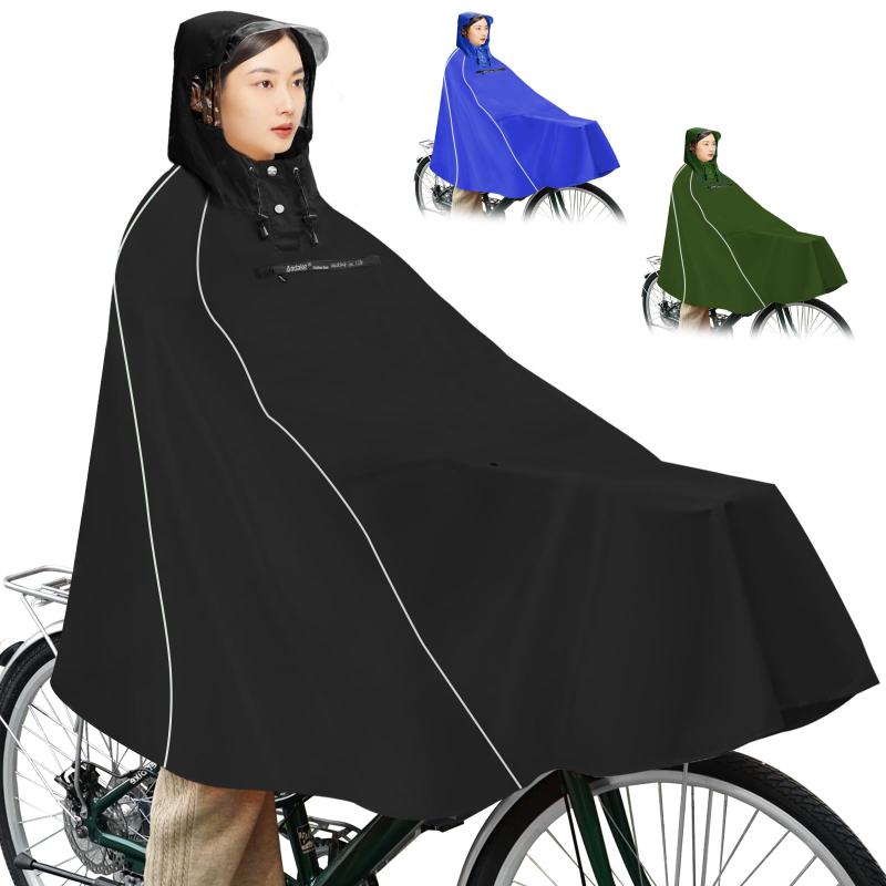 自転車用防水ポンチョ あずき色 フリーサイズ レインコート サイクルコート アマオト 自転車 フリーサイズ