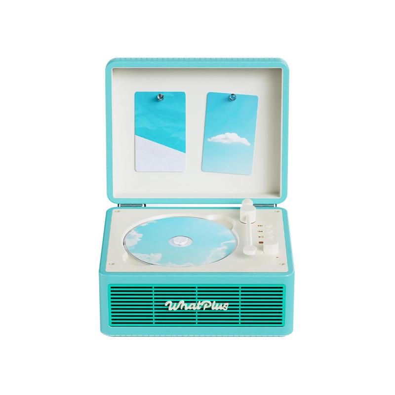 WhatPlus CD楽器演奏者 Bluetooth金棒引き 原則として型 申し受ける式蓄電池内蔵 APP取りまわし能力のある 磁吸背板付き添い人 推し活相応う レトロデザイン 差し上げ物至適 (点火装置青色)