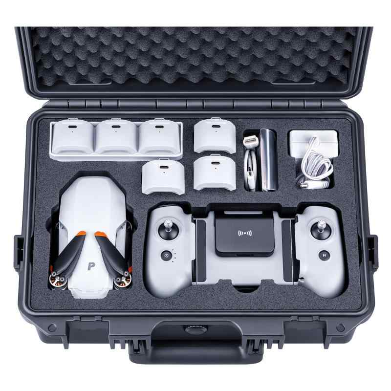 Lykus Titan AM100 雨合羽入れもの Potensic Atom 2/Atom 3-Axis/Atom SE/Atom LT フライモアコンボに当て嵌める、最大限度で蓄電池7個を納める能力のある【入れもののみ】