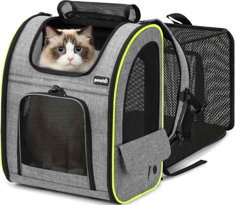 ペキュート Pecute ペットキャリー リュック 猫 キャリーバッグ ペット 犬 猫 リュック 通気性 拡張可能 2WAY バッグ 猫 キャリーバッグ 折り畳み お出かけ ドライブ 旅行 通院 災害避難用ペッ｜RoothouseStore