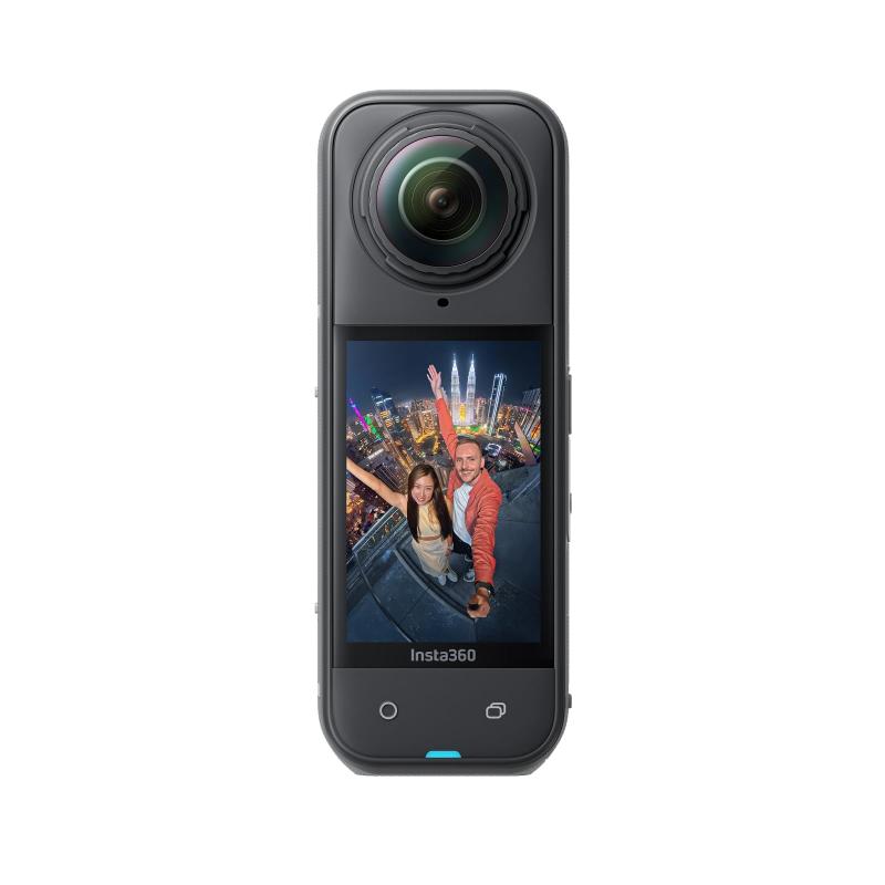 【高梨沙羅さん愛用】Insta360 X5 原則として版 ｜8K相応う・雨合羽・360度見晴らし動き写真機｜夜景に激しく“見えない自撮り棒”相応う・手ブレ手を加える・取り替えっこ水晶体＆長時間乾電池積み上げる