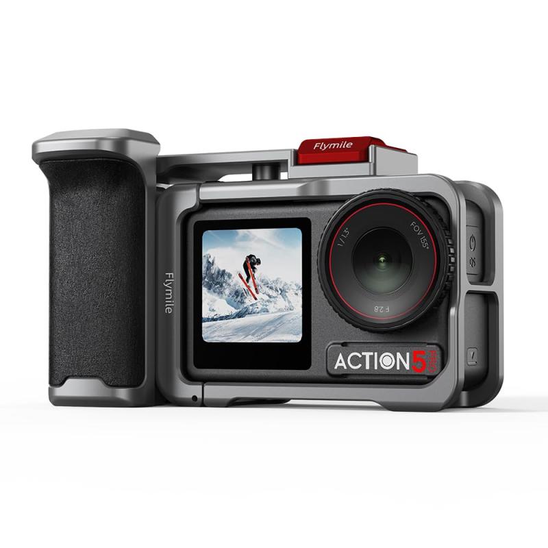 グリップキット DJI Osmo Action 5/4/3 相応う, 取りひろげるマウントバンドル with シャッター名取り草 \u0026amp; クイック発行 \u0026amp; 冷ややかさシュー, 手持ち部分保持者 添え物
