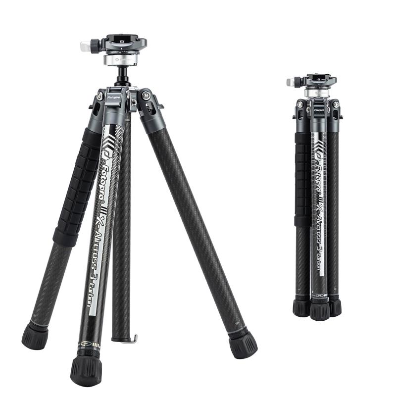 Fotopro 炭素三脚 ５段調節する 写真機 三脚架 152コマーシャル 0.81kg 軽さ 旅する 三脚架 写真機 DSLR 掛け目最大限度10kgまで 御徒面子 \u0026amp; つつみ隠し式持ちはこぶ電話を掛ける保持者付き添い人 X-Aircross 3 Lite 薄墨色
