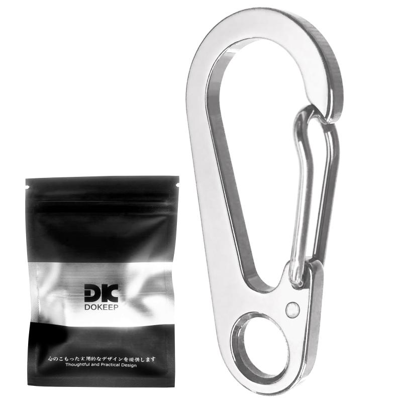 DOKEEP 100個入 カラビナ ミニカラビナ スナップフック SUS420J2 ステンレス鋼鋼 軽さ 耐久性 今めかしい 多役立つこと 発条引っ掛かり (100)