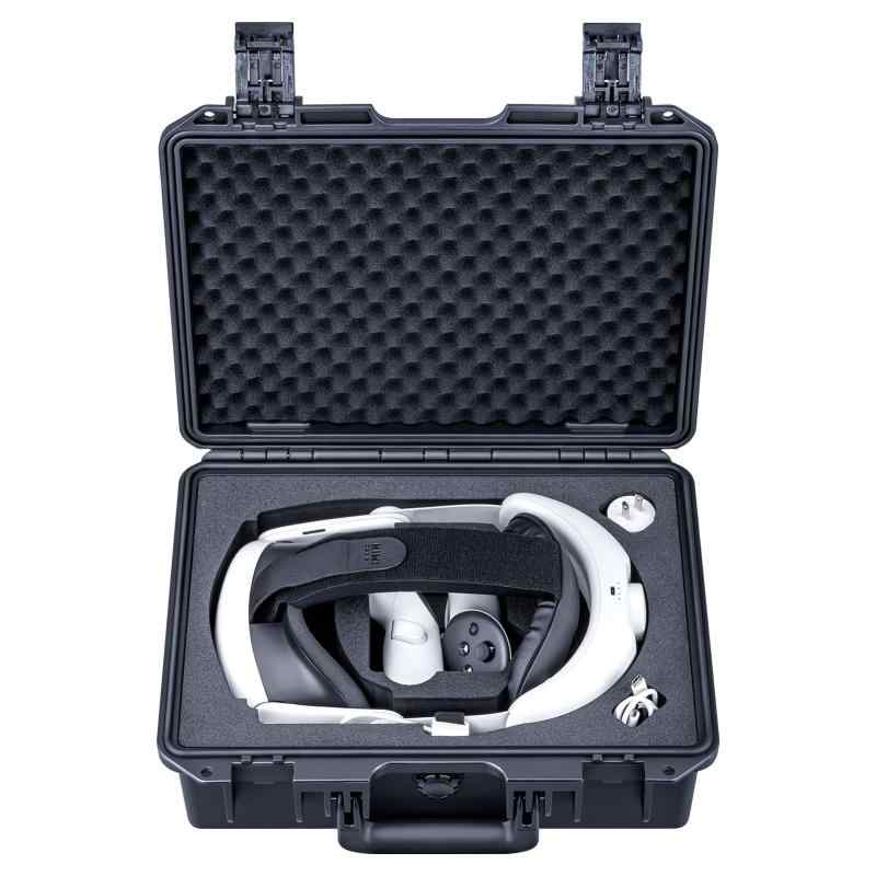 Lykus Titan OQ210 雨合羽捉え所の無い入れもの Meta Quest 3S/Quest 3 (クエスト3S/クエスト3) VR とKIWI Design K4 バッテリーヘッドストラップに当て嵌める 雨合羽耐衝撃【入れもののみ】