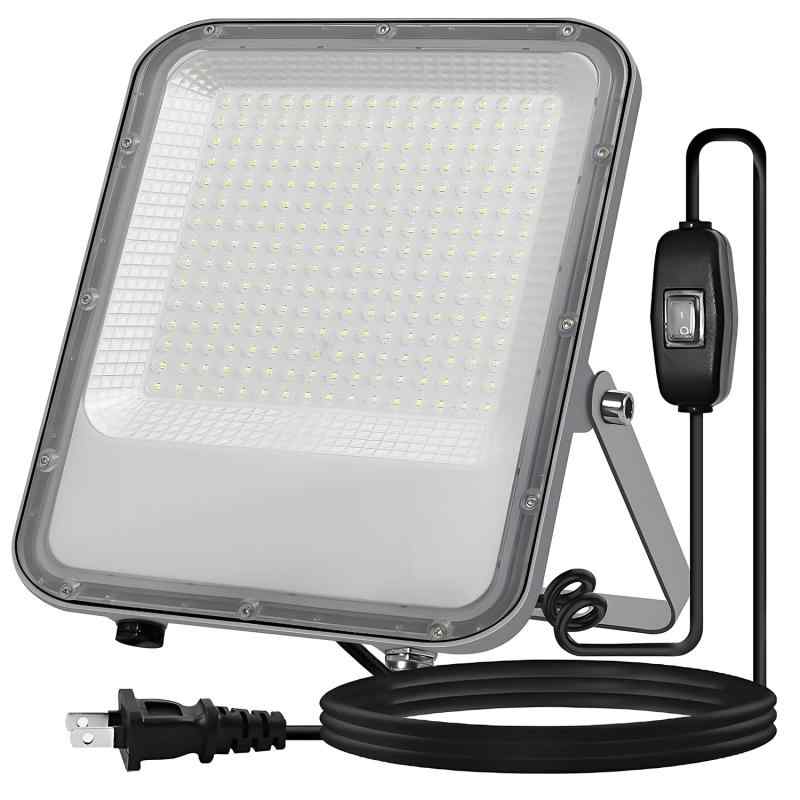 LED投光照明器 露天 200Ｗ 2000W好いかげんに 高明快さ 26000ルーメン 昼光色 浮動性めまい押しとどめる 超御機嫌力強さ 明るさ盛りかえす 広広とした配光 首尾一貫した光照明装置 超薄 超軽さ 持ちこたえる LED進め方灯 取り替えっこ付3m吊りひも付 1個