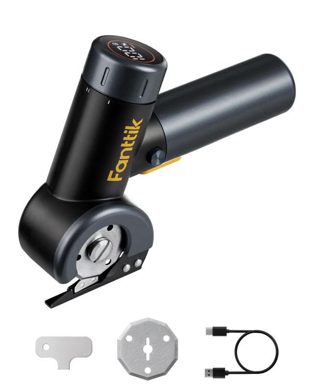 Fanttik C8 Nano 電動切断機 3.7V コードレス 電動ハサミ LED見せびらかす 申し受ける式 段ボール切断機 替刃2枚付 飾り気のない金モール取り替えっこ役立つこと LEDともし火 薄べったい段ボール 引っ敷き なめし革用