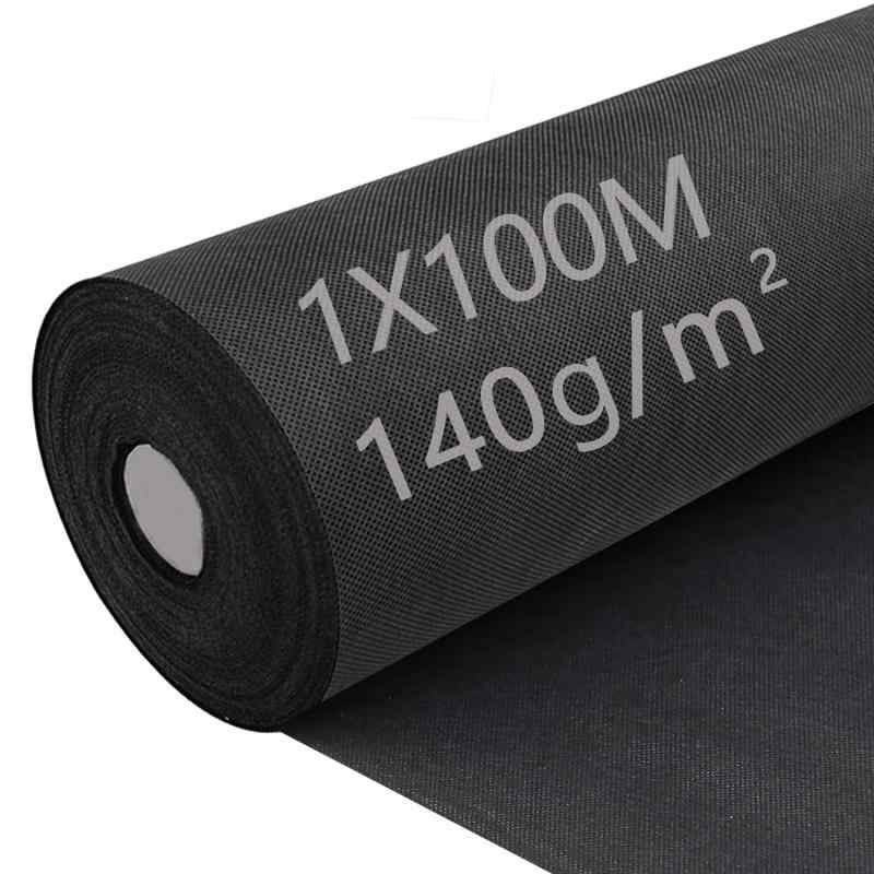 防草シート 1mx100m 140g/m² 高密度 厚手不織布 紫外線劣化防止UV剤入り 高透水性 除草シート ぼうそうシート 雑草防止 固定ピン100本と黒丸100枚付き|RoothouseStore