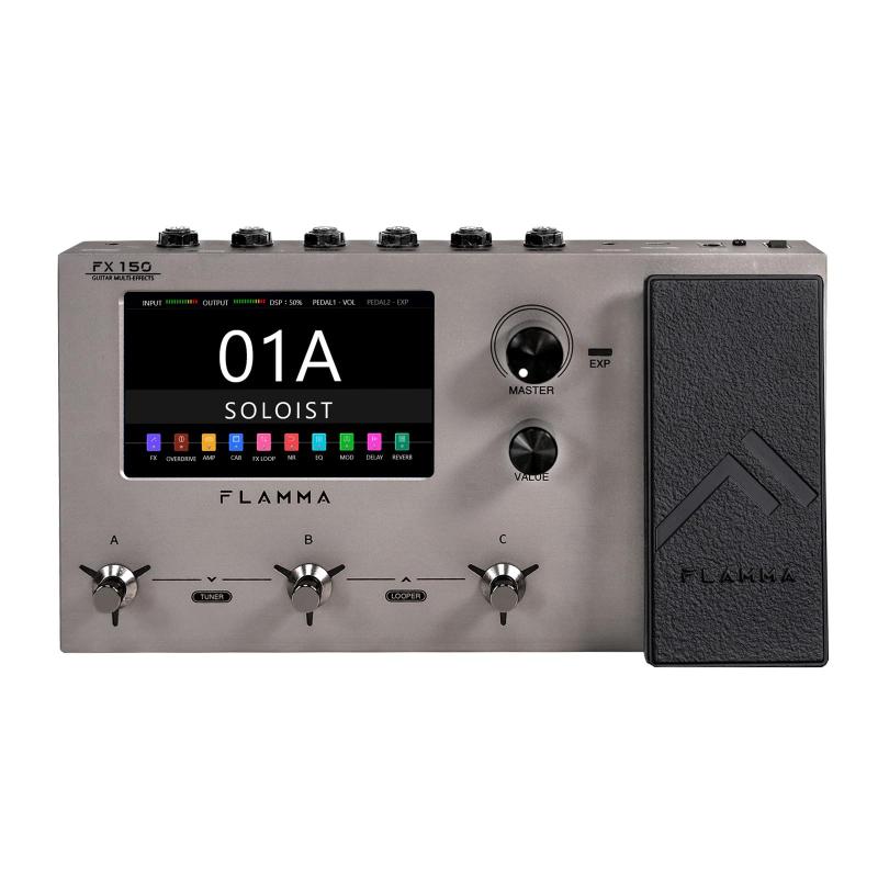 FLAMMA FX150マルチエフェクトプロセッサエレクトリックギターペダル アンプモデリングキャビネット付き添い人コンピューターシミュレーション世界的EQタッチスクリーン 160 内蔵効果 180 まとめ上げる能力のあるなユ