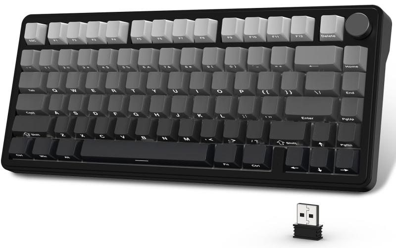 ATTACK SHARK x AJAZZ X85 ゲーミングキーボード 力学的鍵盤 bluetooth 無線電話 無線電話 白翡翆取り替えっこ ガスケットマウント 直線的 姿勢目じるし刻みつけるPBTチェリーキーキャップ RGB ホッ放り投げるワ