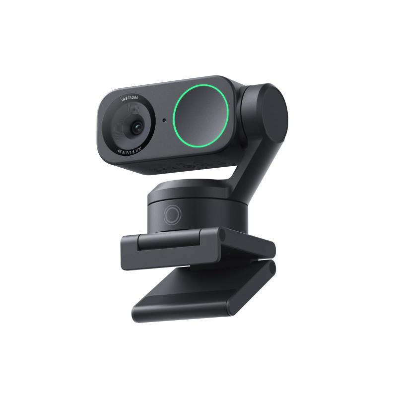 Insta360 Link 2 黒いこと Web写真機 4K webカメラ PTZ 1/2in検知器 人工知能学追い掛ける ジンバル搭? HDR 人工知能学ノイズキャンセリング マイクロホン付き添い人 配達 録画媒体電話を掛ける 話し合い用 Zoom Teams Twitchに相応う マイコン/Wi