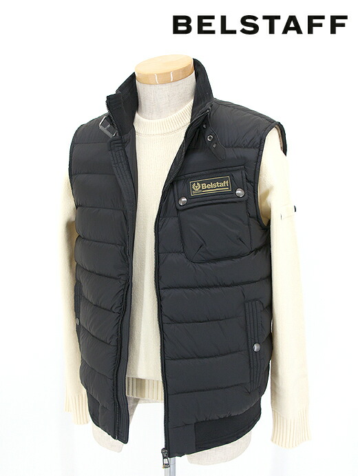 かわいい ダウンベスト Streamline Belstaff ベルスタッフ Puffer Bel ブラック Vest Bel