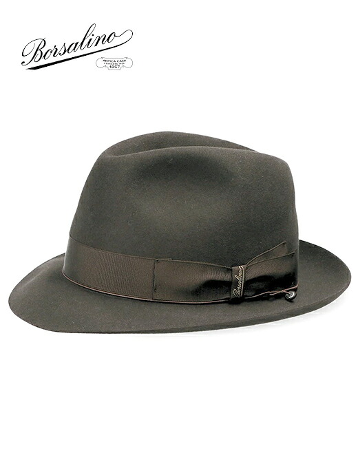 Borsalino ボルサリーノ フェルトかぶり笠 Q.S.シャルレイ スモールブリム イタリア製 うす暗い赤銅色 bsl481801