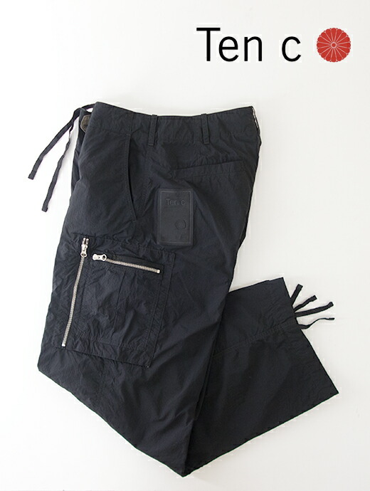 Ten-C★新品7.5万円テンシー 黒ナイロンショートパンツOJJカーゴポケ52 looponline_mc68539