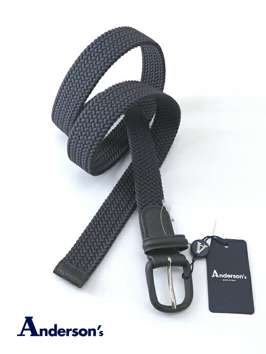 Andersons アンダーソンズ メッシュ胴締め 薄墨色 伸ばすこと and502401