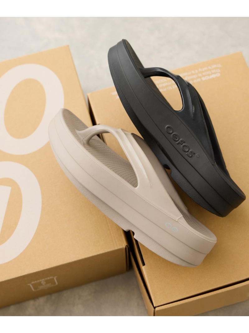 【WEB限定】【OOFOS(ウーフォス)】OOmega(ウー メガ)/26SS ROPE' ロペ シューズ・靴 サンダル ブラック ベージュ【先行予約】*【送料無料】[ Fashion]