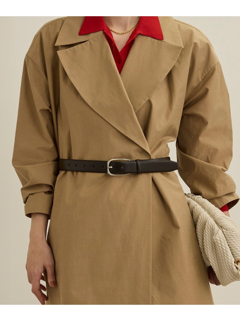 シグネットバックルレザーワイドベルト ROPE' ロペ ファッション雑貨 ベルト ブラック【送料無料】[ Fashion]