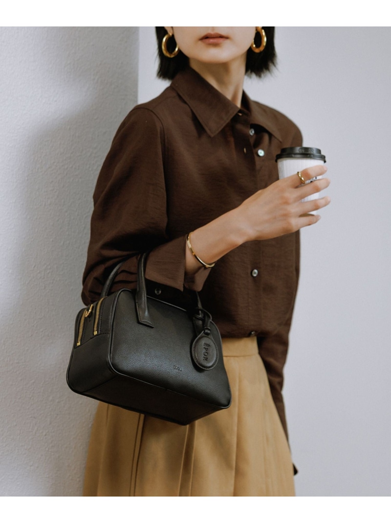 【E'POR】TWO BOSTON BAG Mini/撥水・26AW新型 ROPE' ロペ バッグ ハンドバッグ ブラック【先行予約】*【送料無料】[ Fashion]｜ROPE&rsquo;