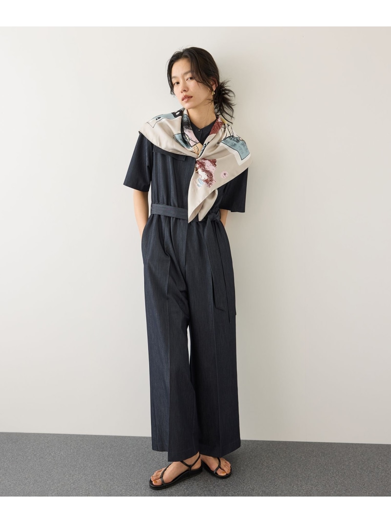 デニムライクオールインワン/イージーケア ROPE\u0027 ロペ オールインワン・厚地の外套櫂 オールインワン・繋ぎ 米国海軍【貨物輸送無料】[ Fashion]