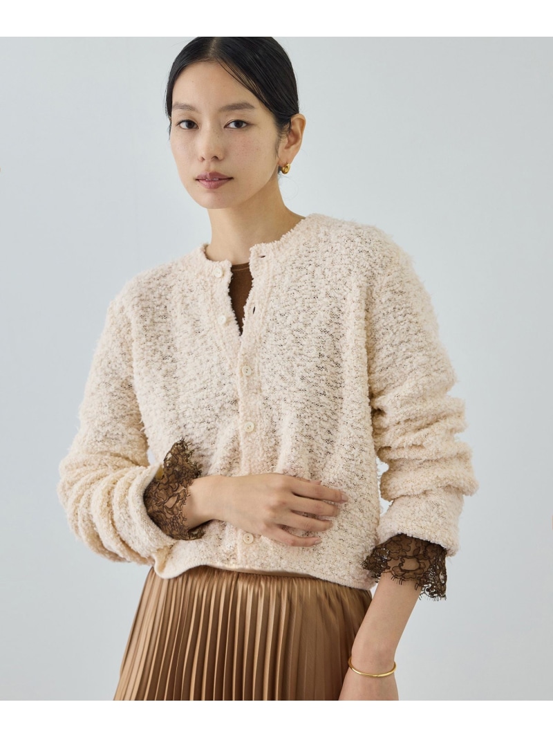 【COOHEM(コーヘン)】 COTTON FANCY YARN KNIT CARDIGAN ROPE' ロペ トップス カーディガン ベージュ パープル【送料無料】[ Fashion] 18,041円