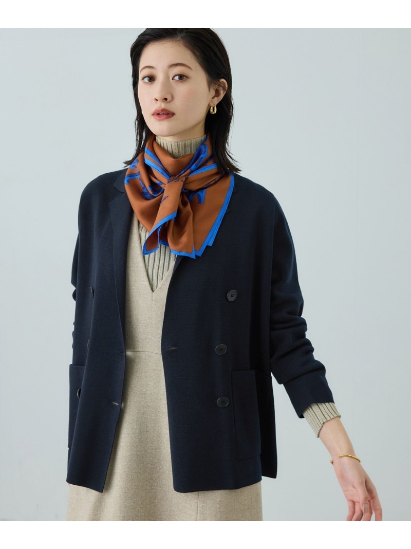【SALE／30%OFF】ミラノリブ ニットダブルジャケット/イージーケア ROPE\u0027 ロペ ジャケット・アウター テーラードジャケット・ブレザー ベージュ 米国海軍【RBA_E】【貨物輸送無料】[ Fashion]