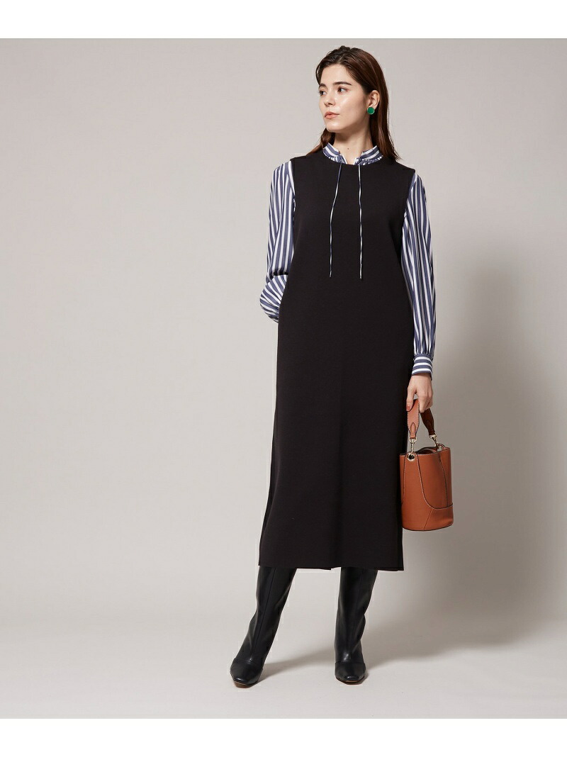 【楽天市場】【SALE／50OFF】コットンアクリルスリーブレスワンピース ROPE' ロペ ワンピース・ドレス ワンピース ブラック