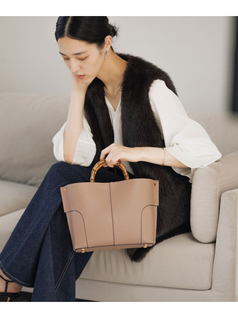 【E'POR】BAMBOO BAG Medium/軽量・通勤・26SS新色 ROPE' ロペ バッグ ハンドバッグ グレー ホワイト ブラック ベージュ【先行予約】*【送料無料】[ Fashion] 14,025円