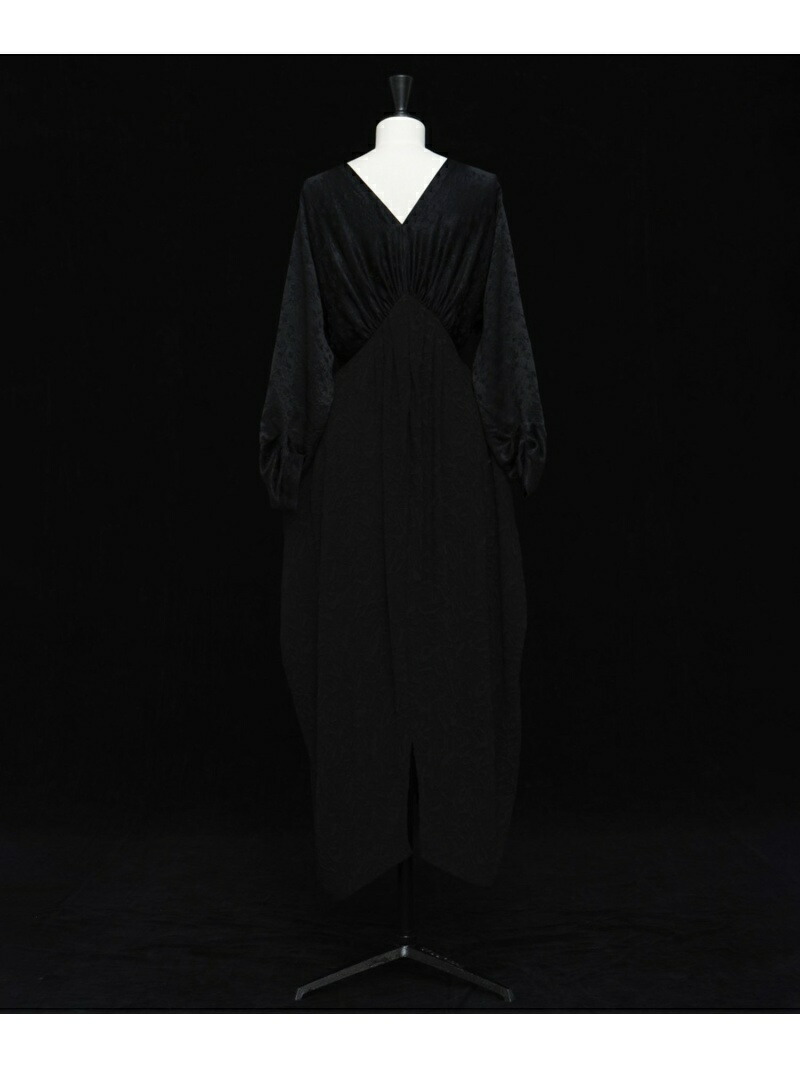 【SALE／50%OFF】【ラリーニュロペ】褶(ヒラミ)ドレス LA LIGNE ROPE' ロペ ワンピース・ドレス ワンピース ブラック レッド【RBA_E】【送料無料】[ Fashion]