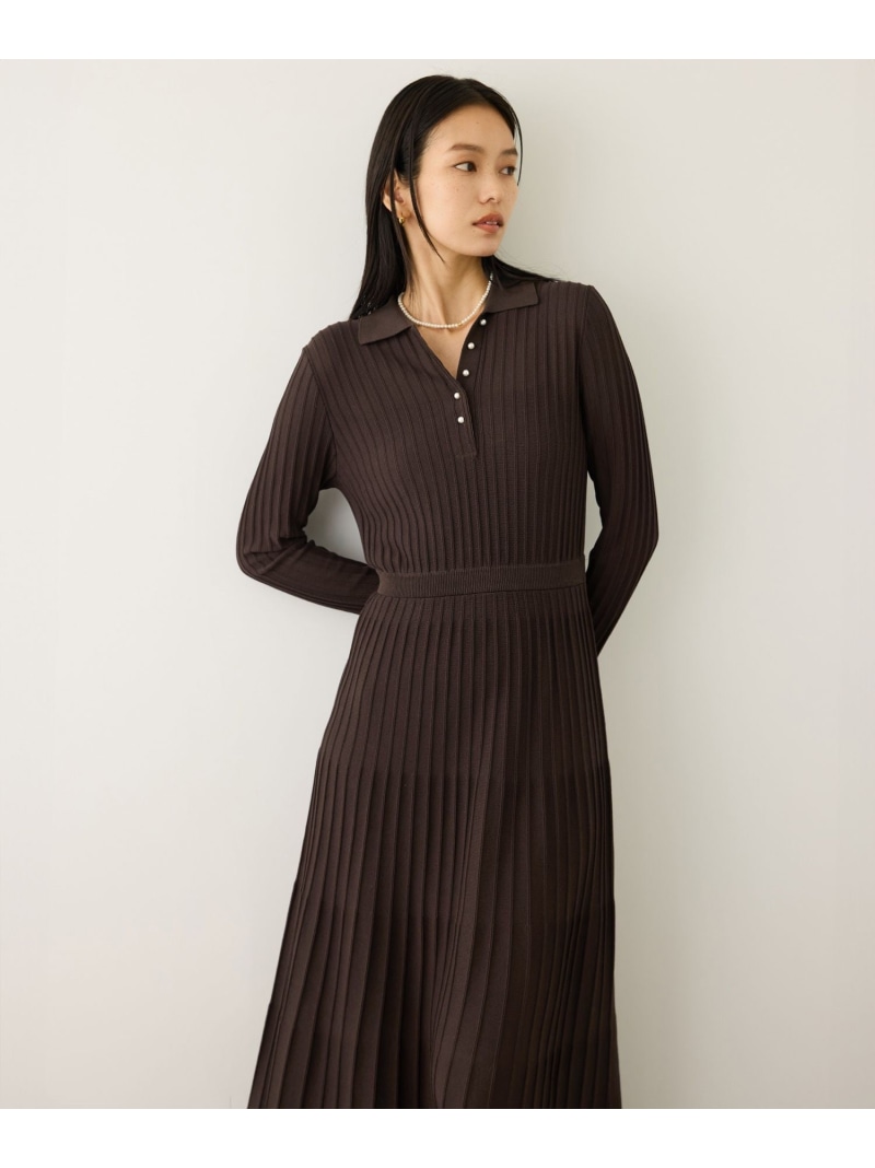 【SALE／50%OFF】パールボタンポロニットワンピース/イージーケア ROPE\u0027 ロペ 衣装・御召しもの 御召しもの 米国海軍【RBA_E】【貨物輸送無料】[ Fashion]