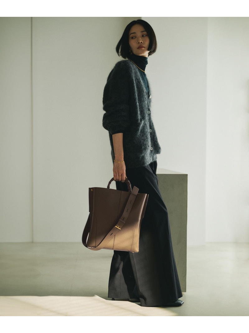 【E\u0027POR】BAMBOO BAG Large【通い】【A4相応う】 ROPE\u0027 ロペ 御徒面子 トートバッグ 黒いこと 白いこと カーキ緑であること ベージュ【貨物輸送無料】[ Fashion]