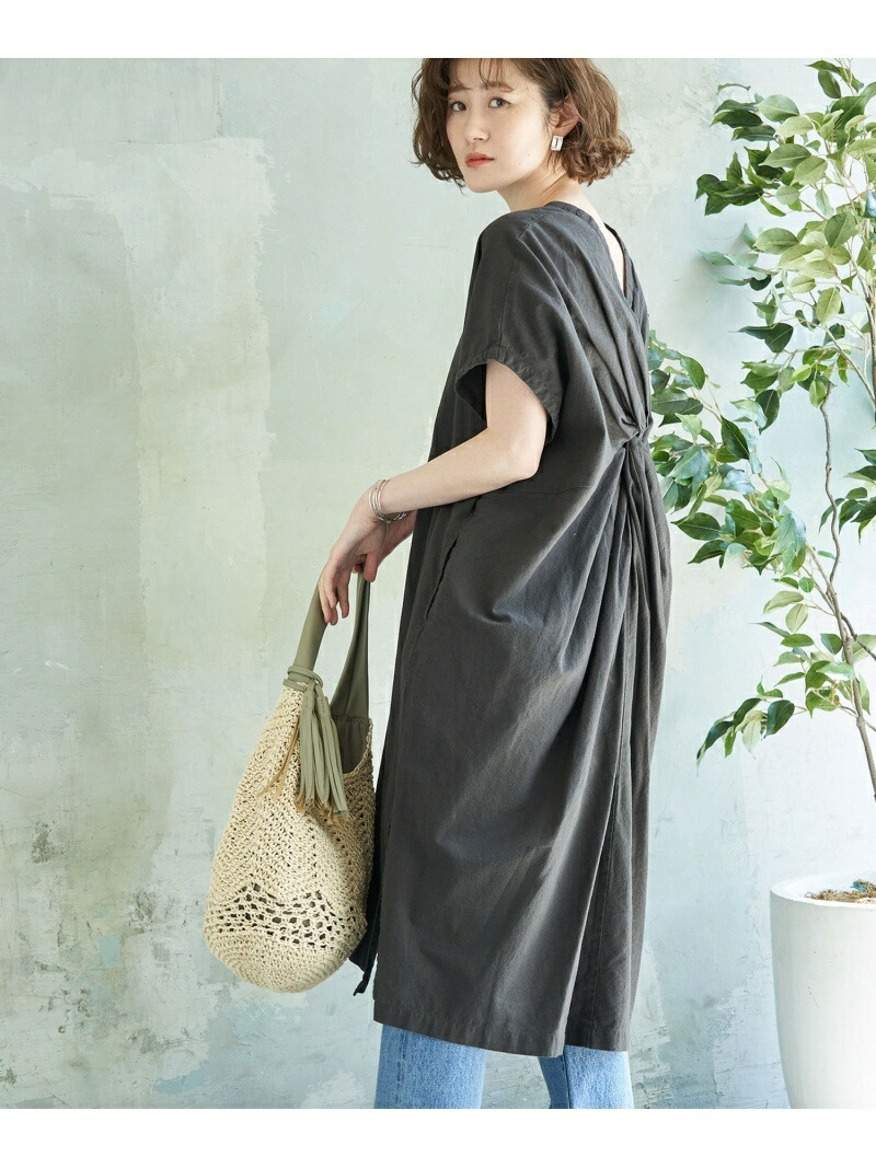楽天市場 Sale 10 Off Indiaリネン混バックツイストワンピース Rope Picnic ロペピクニック ワンピース ワンピースその他 ブラック ホワイト グリーン オレンジ Rba E 送料無料 Rakuten Fashion Rope Picnic ロペピクニック