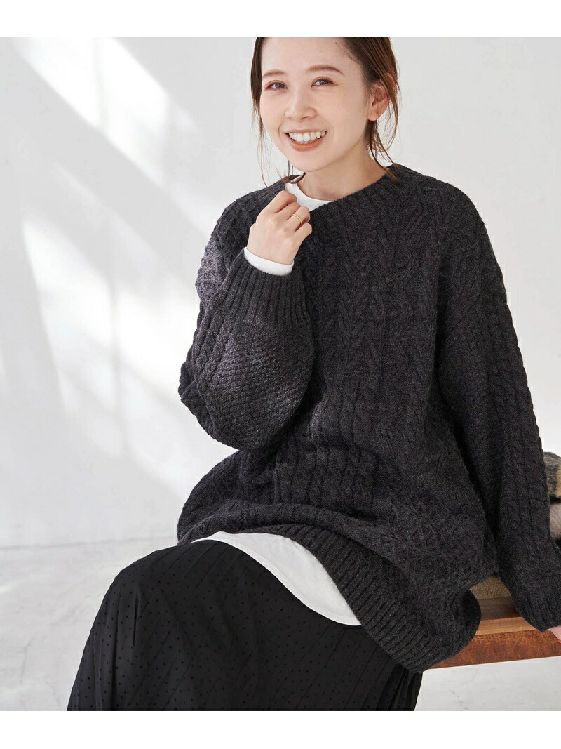 楽天市場】【SALE／20%OFF】【WEB限定】パッチワークケーブルニット ...